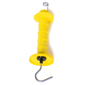 Poignée de portail à <span class=keywords><strong>ressort</strong></span> pratique isolée noire pour clôture électrique avec crochet - Product Image 2