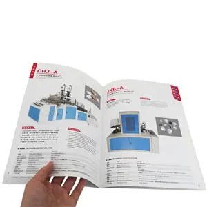 Özel Premium kaplamalı kağıt Logo baskı katlanır el ilanı katalog broşür broşür kitapçık talimat manuel broşür baskı