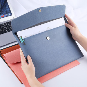 Youjin Tùy Chỉnh 330*245Cm PU Da Thư Mục Tập Tin Văn Phòng Nguồn Cung Cấp Tài Liệu Phong Bì Túi Với Snaps Nút Cho Nộp Hồ sơ - Product Image 5