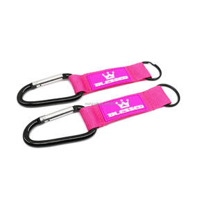 Llavero promocional y mosquetón Llavero de metal personalizado con correa de logotipo de <span class=keywords><strong>nylon</strong></span> Mosquetón de sublimación Llavero con clip - Product Image 2
