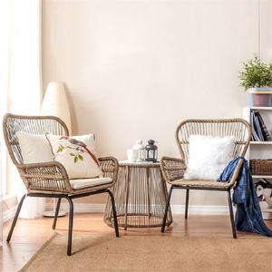 Wholesale Boho Outdoor <strong>Dinning</strong> <strong>Chair</strong> Modern Luxury PE <strong>Ratan</strong> Wicker Furniture Metal Stack Peacock Garden Rattan Dining <strong>Chair</strong> - Product Image 4