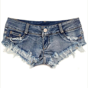 Shorts in Jeans Sexy da Donna SADI 2022, Nuovi Pantaloncini <span class=keywords><strong>a</strong></span> Vita Bassa con Fori e Frange, Taglia Unica - Product Image 5
