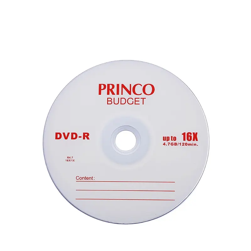 Dvd por atacado impressão co dvd 8x em branco cd dvd na promoção