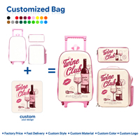 Sac à dos à roulettes pour enfants, motif géométrique personnalisé, imperméable, style rétro, avec étui à crayons - Vente en gros et au détail