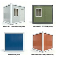 Casa Contenedor Prefabricada de Fácil Montaje, Ecológica, 3x3x2.8m, Aislada, Portátil, Tipo Cabaña, Moderna, para Oficina, Centro Comercial, Entrada
