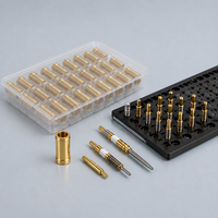 Cilindro de microsonda de resorte de latón torneado por CNC suizo personalizado para sondas de resorte y ensamblajes de interfaces de prueba