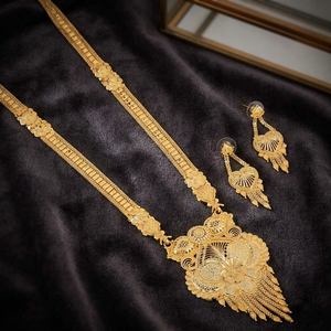 ขายส่งแฟชั่นเครื่องประดับชุบทอง14K 18K 24K, เป็นเครื่องประดับยาวแบบดั้งเดิมเครื่องประดับทองเหลืองชุบทอง - Product Image 1