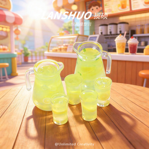Ensemble de mini-limonade Lanshuo en résine, accessoires pour maison de poupée, modèle de jouet pour enfants - Product Image 3