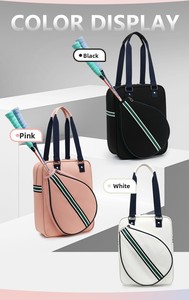 Sac de raquettes de badminton professionnel 2026, bandoulière unique, design rayé tendance style coréen, grande capacité, peut contenir 2 raquettes - Product Image 5