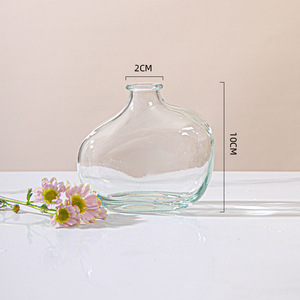 Hand Blown Promotional clear Glass <strong>Vase</strong> Round Terrarium Bowl Bud Rose Flower Glass <strong>Vase</strong> <strong>Unique</strong> Design Special Blown Manufacture - Product Image 2