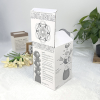 Boîte en carton pliable personnalisée avec logo UV, pour vitamines, en carton blanc mat, vide, pour emballage de pilules