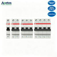 Disjoncteur miniature ABB S200 4P C 63A S204-C63 6KA pour protection de distribution électrique en armoire