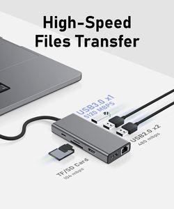 Estación de acoplamiento <span class=keywords><strong>USB</strong></span> C PULWTOP A Adaptador HDMI dual, con HDMI dual, <span class=keywords><strong>Ethernet</strong></span>, PD compatible con Dell XPS 13/15, <span class=keywords><strong>Lenovo</strong></span> Yoga, etc. - Product Image 4