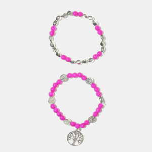 Wholesale Alloy Tree of Life Pendant <b>Bracelet</b> Fashion Acrylic Plastic Beaded <b>Bracelet</b> Couple <b>Bracelet</b> - Product Image 5