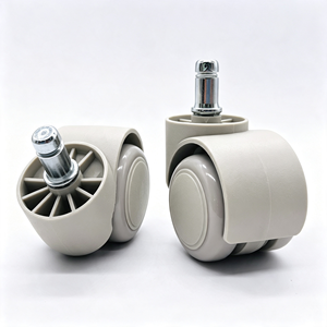 Roulettes silencieuses en polyuréthane PU 20 dB, moins bruyantes que les roulettes en nylon, mouvement silencieux, roulettes pour meubles avec frein, meilleure offre - Product Image 1