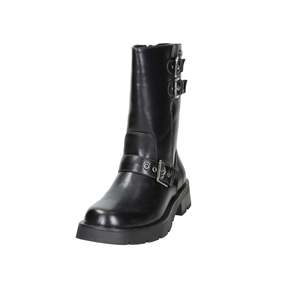 Stivaletti bassi da donna Xti 143441 in pelle nera con dettaglio fibbia, alla moda - Product Image 2