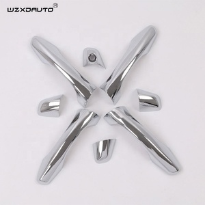 WZXDAUTO <b>Chrome</b> Accessories Decor Car Door Side Handles Handle Cover Trim 2013 2014 for Santa Fe IX45 - Product Image 6