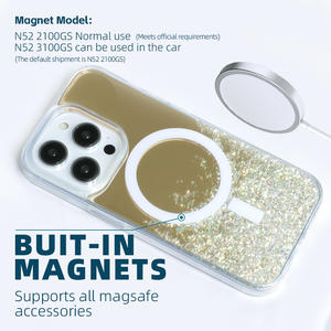 Étui de téléphone portable en résine miroir dorée - Product Image 4