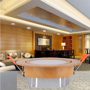 Grano de madera creativo empotrado LED downlight aleación de aluminio de alto brillo COB foco sala de estar dormitorio techo downlight - Product Image 4