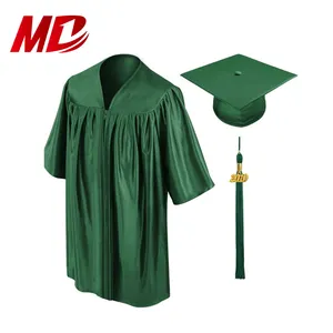 Children Graduation Gown Pattern Mondon Royal Blue Shiny Kids Uniform Children Graduation Caps And Gowns