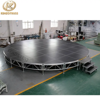 Plateforme de scène circulaire en aluminium à hauteur réglable certifiée TUV pour les spectacles