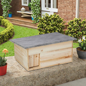 Cage moderne de luxe pour animaux de compagnie, motif animal solide d'entrée de maison de hérisson en bois de sapin pour chats pour le salon - Product Image 1