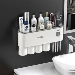 Toothbrush Rack Free Punch Tooth Glass Suit Bathroom Tooth-cleaners  Wall-mounted Toothbrush Holder Toothpaste Dispenser - Toothbrush &  Toothpaste Holders - AliExpress