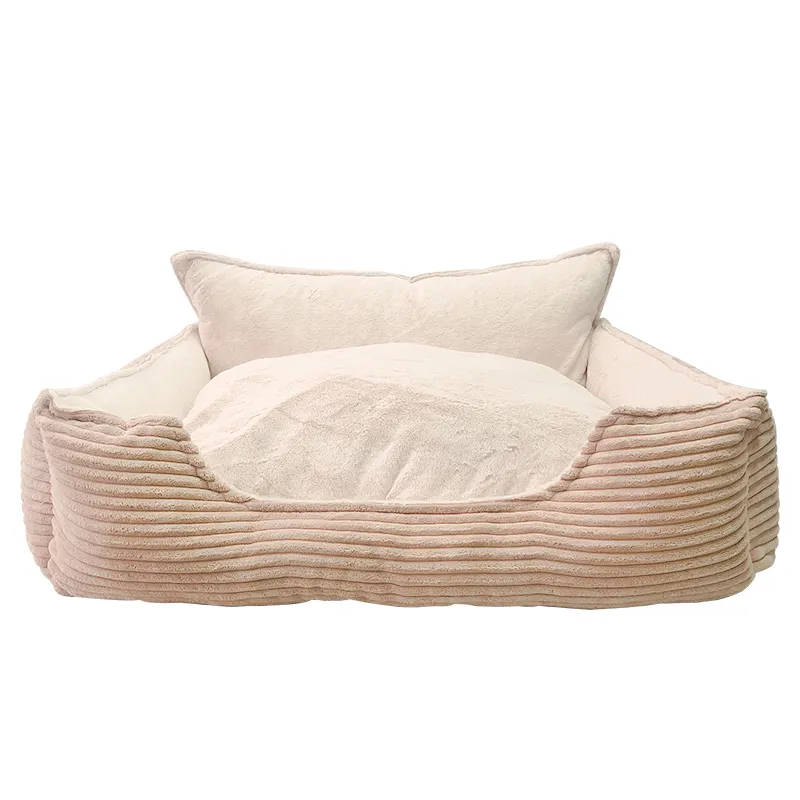 Custom Sml Xl Xxl Xxxl Goedkope Ronde Donut Cuddler Luxe Dier Bed Kat Kussen Rechthoek Huisdier Bedden Voor hond