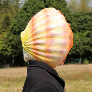 Masque en forme de coquillage TIANHONG, taille unique, accessoire de costume en latex pour fête d'Halloween, cosplay - Product Image 1