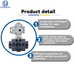 Vanne à bille électrique en <span class=keywords><strong>PVC</strong></span> UPVC CPVC 50 mm Actionneur électrique en <span class=keywords><strong>PVC</strong></span> pour vanne à bille en plastique motorisée Union PPR 1 pouce - Product Image 4