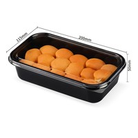 Approvisionnement d'usine boîte d'emballage alimentaire en plastique transparent scellé jetable récipient de pâtisserie de cuisson avec couvercle