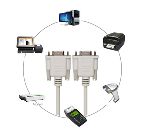Nhà Máy Giá 1m 1.5m 2m âm thanh video cáp lõi DB9 kết nối nam nữ RS232 cáp vòng <span class=keywords><strong>d</strong></span>ây 9 pin cổng nối tiếp Cáp - Product Image 2