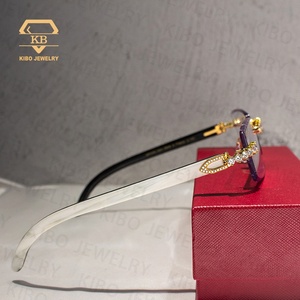 Vượt qua Kim Cương Tester sừng trâu sang trọng kim cương cut kính không vành vvs moissanite kim cương Iced out Sunglasses <span class=keywords><strong>For</strong></span> <span class=keywords><strong>Men</strong></span> phụ nữ - Product Image 5