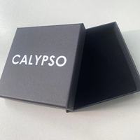 Boîtes cadeaux noires personnalisées avec estampage à chaud blanc pour bijoux, parfums de luxe, chaussettes et emballages de fourrures avec votre propre logo