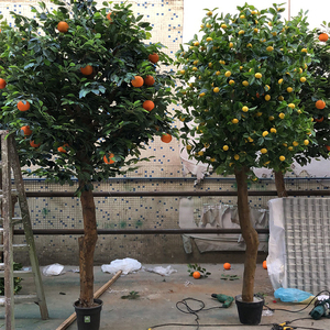 Venta <span class=keywords><strong>al</strong></span> por mayor de naranja y de limón de fructificación de follaje Artificial Bonsai fruta árbol para la decoración de interiores - Product Image 4