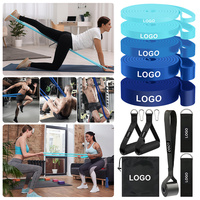 Banda de Resistencia de Fitness TPE Azul Degradado para Dominadas, Carreras de Velocidad, Asistencia en Flexiones, Entrenamiento de Fuerza, Personalizable