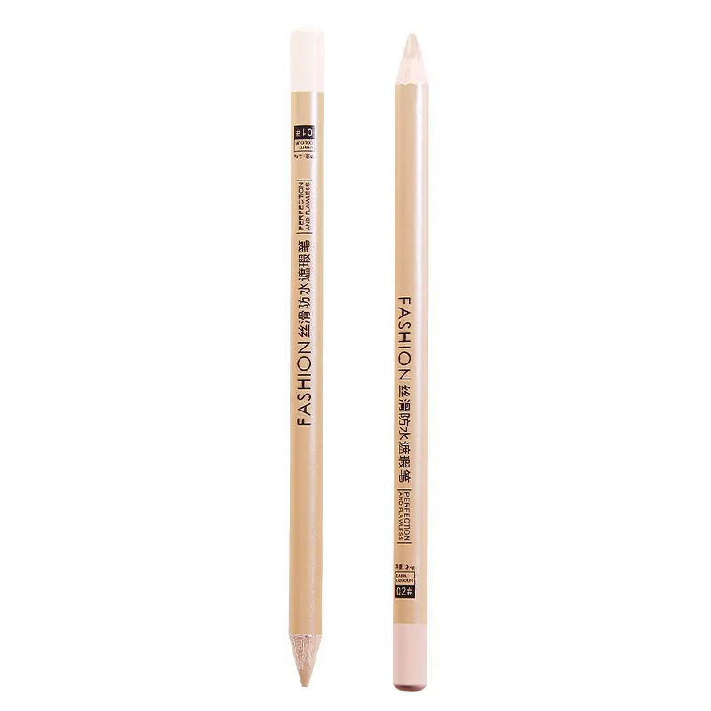 Best Selling Products Wooden Waterproof Brow Makeup Pens White Cream Concealer