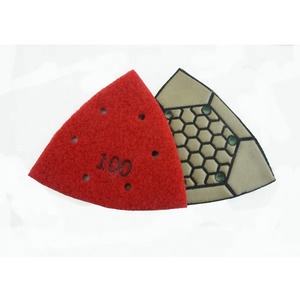 Tampons de polissage à sec triangulaires pour le polissage à sec du béton et des coins - Product Image 2