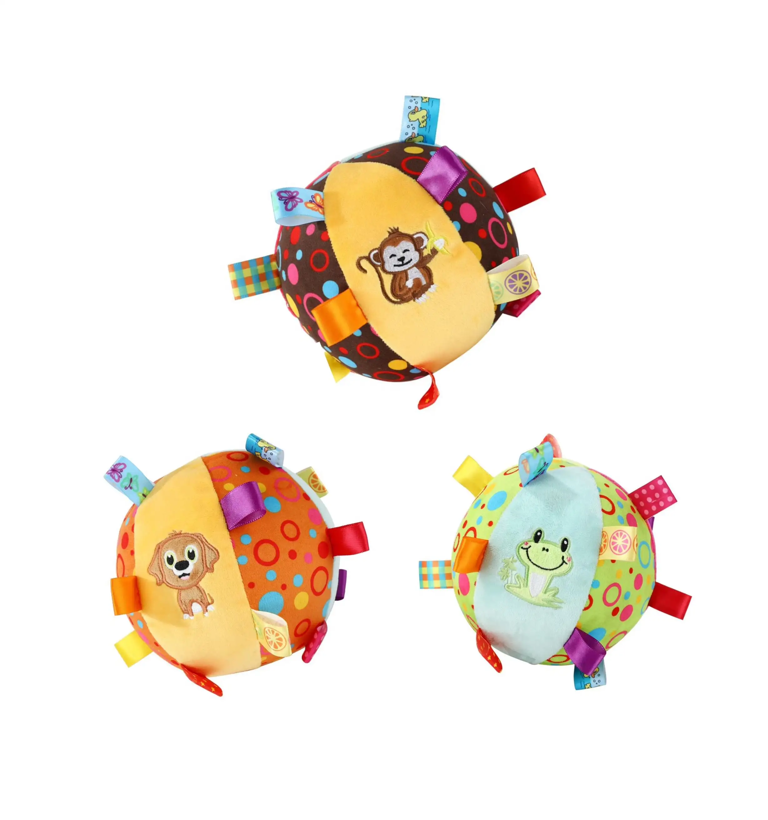 Bola bel berwarna baru produk hewan peliharaan lemparan interaktif mainan anjing gigit mainan bola mewah Relief Molar tahan