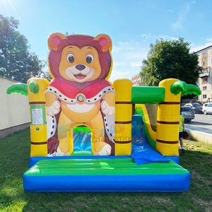 <span class=keywords><strong>Castillo</strong></span> Inflable Comercial para Fiestas al Aire Libre, Combo <span class=keywords><strong>de</strong></span> Brincolín Inflable con Diseño del Rey León para Niños - Product Image 1