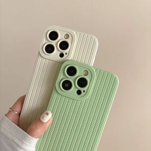 เคสกันกระแทกแบบถักลายละเอียดสำหรับ iPhone 17 Pro Max เคสป้องกันสีพื้นสำหรับ iPhone 11 - Product Image 4