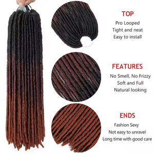 Extensiones de Cabello de Ganchillo Pre-Enlazadas de 18 Pulgadas, Suaves, Estilo Rastas Falsas Gypsy, de Fibra Premium Resistente al Calor, Lisas - Product Image 3