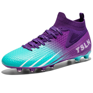 Chaussures de football personnalisées OEM ODM à tige haute, respirantes, en maille, options FG/TF, multicolores - Product Image 1