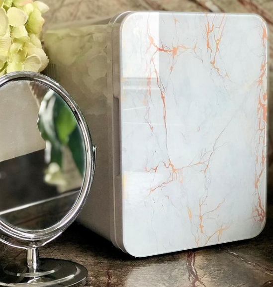 Новинка 2021, зеркало, 5 л, маленький портативный косметический холодильник для ухода за кожей, мини-автомобильные холодильники для макияжа