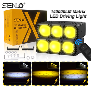 Nuevo Foco LED de Trabajo de Aluminio de 140W y 3 Lentes para X3, 12V-24V, IP68, 14000LM, para Motocicletas, Autos, Camiones, <span class=keywords><strong>4x4</strong></span>, ATV - Product Image 1