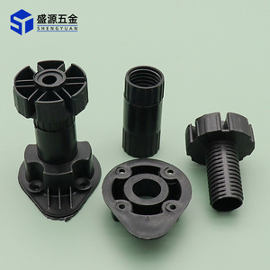 Shengyuan Plastic Cabinet Legs Adjustable Height Black Industrial Furniture Support Parts - Product Image 1