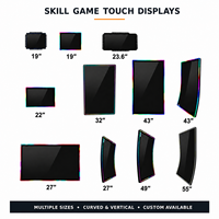 Machine de jeu à écran tactile vertical de 43 pouces pour borne d'arcade à monnayeur avec éclairage LED RGB, pour le marché américain, version espagnole