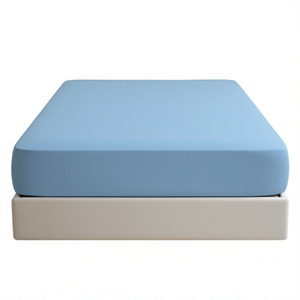 Sábana Ajustable 100% Algodón Azul Claro Tamaño Super King 180x200cm - Product Image 3