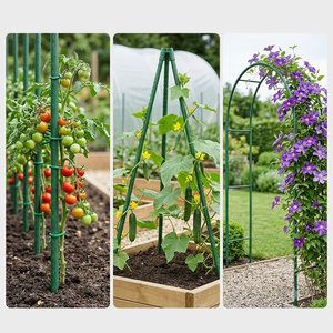 Sunsbuild Modern Garden Plant <b>Support</b> Pole Plastic Coated Steel Stake for <b>Flowers</b> Vegetables Climbing Plants - Product Image 6