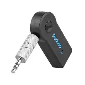 Fabrika doğrudan araba kablosuz kulaklık Handsfree için 3.5mm AUX adaptörü ses alıcısı verici